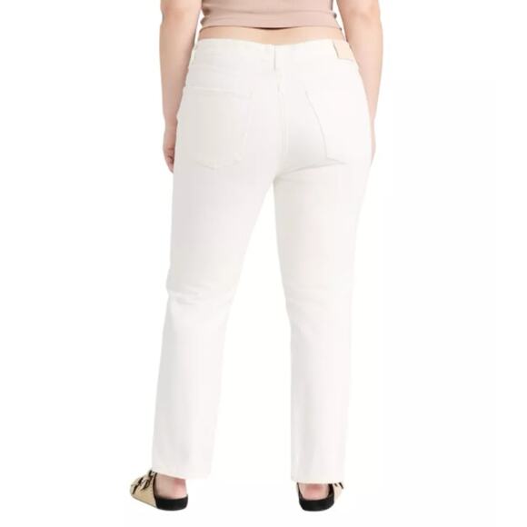 NEW CITIZENS OF HUMANITY White Charlotte High Rise Straight Leg Jeans Size 32 - Picture 2 of 11